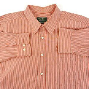 New Eddie Bauer Long Sleeve Shirt Men's Tall XL Wrinkle Resistant Relaxed Fit